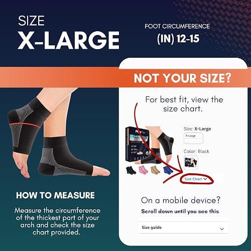 Ankle Brace Support - Ankle Compression Sleeve - Foot Brace for Women & Men - Tendonitis & Arthritis Ankle Brace Sports Running, Plantar Fasciitis Relief & Stabilizing Ankle Wrap thumbnail 2