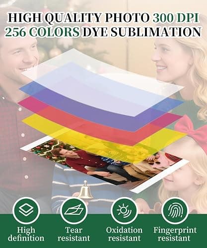 iDPRT 4x6 Photo Printer - 108 Sheets & 2 Ribbon, Instant Picture Printer for iPhone, Android - Thermal Dye Sublimation, WI-Fi Connnecting, Color Photo Printers for Home Use thumbnail 4