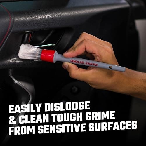 Chemical Guys All in the Details Interior Detailing Brush Set - 3-Piece Soft & Durable Car Detailing Brushes for Vents, Consoles, Buttons, Trim & Hard-to-Reach Areas in Cars, Trucks, SUVs & RVs thumbnail 3