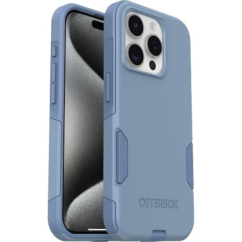 OtterBox iPhone 15 Pro (Only) Commuter Series Case - Crisp Denim (Blue), Slim & Tough, Pocket-Friendly, with Port Protection thumbnail 5