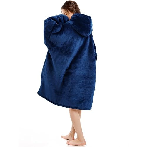 Narecte Cozy Oversized Blanket Hoodie Wearable Blanket Adults Soft Hooded Blanket Hoodie Birthday Gifts for Women Christmas thumbnail 2