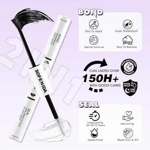 SOFENIDA Lash Clusters Wispy Lash Clusters Kit Cluster Eyelash Extensions 10-18mm Lash Extension Kit Eyelash Cluster Eyelash Extensions Waterproof DIY Individual Lashes Clusters with Soft Thin Band thumbnail 6