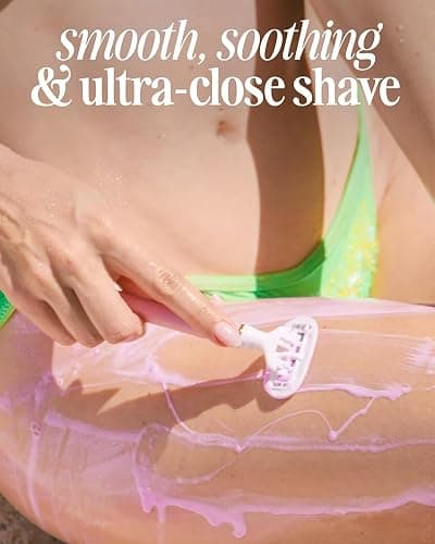 Truly Life Shaver Razor | Best Razor for Sensitive Skin | 5 Blades with Aloe & Shea Butter Infused Gel Bars | Pivoting Head & Flex-Grip Handle for Smooth, Irritation-Free Shave thumbnail 2