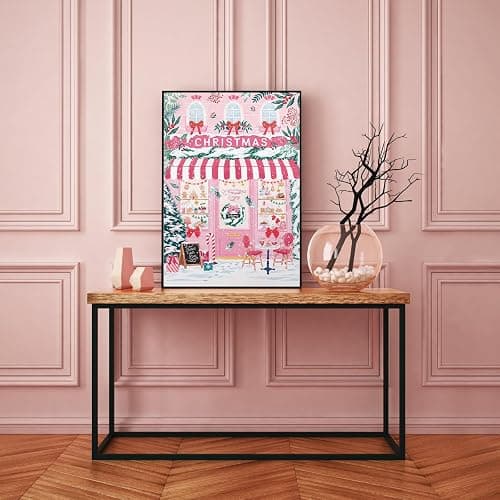 Pink Christmas Shop Diamond Art Kits for Adults, Diamond Painting Kits for Adults for Beginners, DIY Diamond Dots Art Kits, 5D Full Round Drill Gem Art Painting Kits for Home Wall Decor, 12x16 inch thumbnail 4