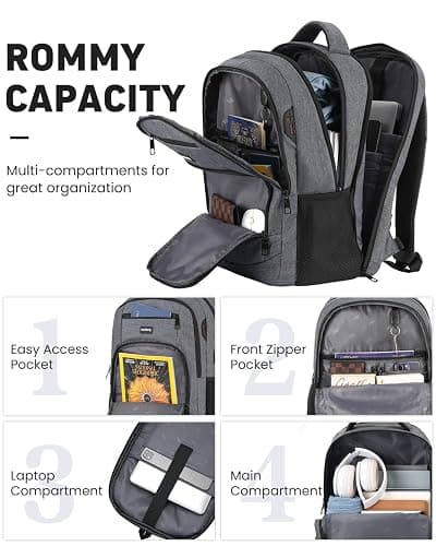kadilong School Backpacks for Men Teen Boys,Laptop Backpack Schoolbag College Bookbag Back Pack Computer Bag for Work Business Middle High School with USB Port thumbnail 2