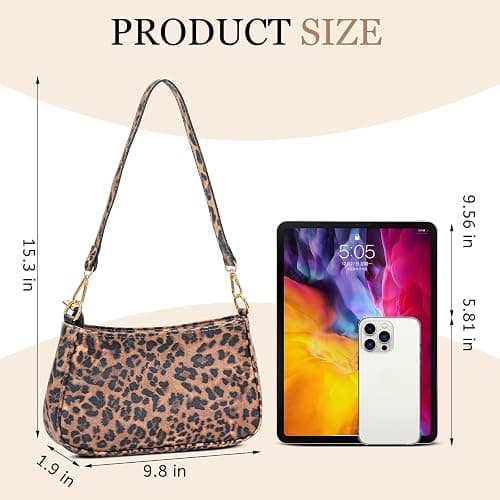 NEBIL Shoulder Bag for Women Small Classic Purses Vegan Leather Clutch Tote HandBags thumbnail 5