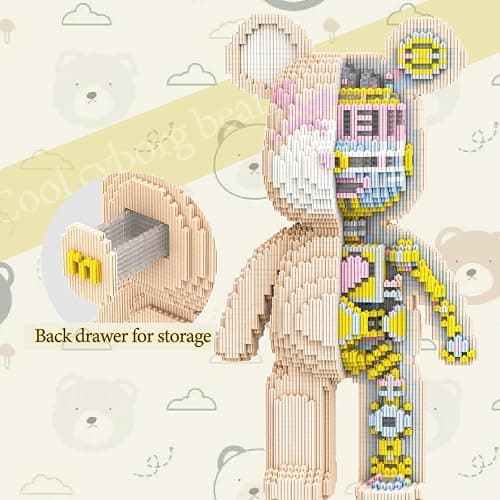 DAHONPA Animal Mechanical Bear Micro Building Blocks Set with Drawer（7220PCS）, Personalized Decoration, Gift for Adults and Kids thumbnail 5