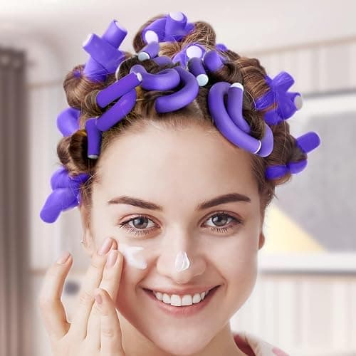 30Pcs Small Foam Hair Curlers, 9.45" Length x 0.47" Diameter, No-Heat Flexible Curling Rods for Short, Medium and Long Hair thumbnail 6