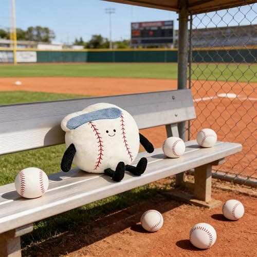 MUALML Cute Baseball Pillow Soft Baseball Stuffed Animal Sports Pillows, 17.7" Unique Plush Toy Gifts for Teen Girls and Boys thumbnail 2