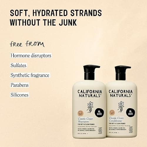 California Naturals Vanilla Bloom Shampoo & Conditioner Set, Natural, Vegan, Cruelty, Silicone, Paraben, and Sulfate Free Shampoo, All Hair Types, 20 Fl Oz (Pack of 2) thumbnail 4