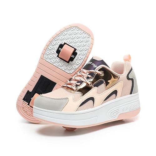 Wooowyet Roller Skate Shoes for Kids Boys Girls Rechargealbe Wheels Sneakers Fashion Roller Wheeled - Image 1