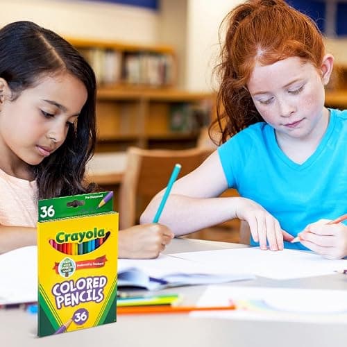 Crayola Colored Pencils (36ct), Kids Pencil Set, Pre-Sharpened Coloring Book Pencils for Kids & Adults, Arts & Crafts Supplies, Ages 3+ thumbnail 2