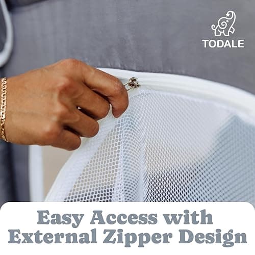 Todale Baby Playpen - 50 x 50 x 27 in Grey Pack of 1 - Effortless Setup & Travel Crib for Baby - Ventilated Panels & Play Pen for Babies 6-12 Months - Foldable Play Pen for Toddlers 1-3 thumbnail 8