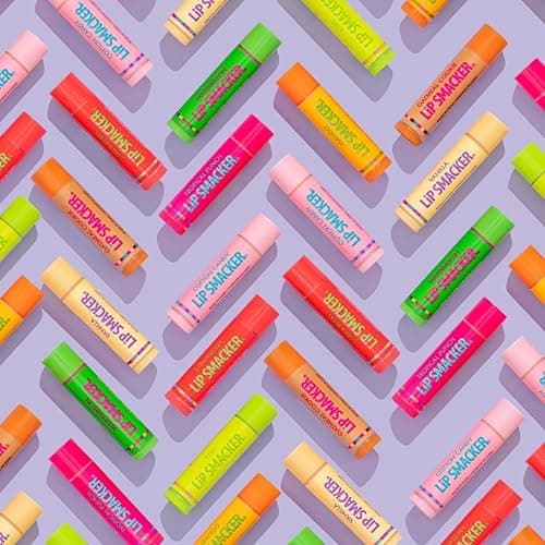 Lip Smacker Original & Best Holiday Flavored Lip Balm Party Pack, Oatmeal Cookie, Vanilla, Mango, Watermelon, Tropical Punch, Cotton Candy, Kiwi, Strawberry, Clear thumbnail 10