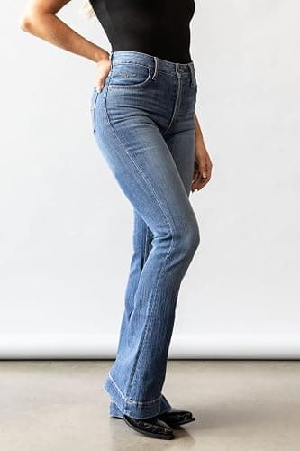 Kimes Ranch Women's Jennifer Casual Durable Western Ultra-High Rise & Wide Flare Leg Denim Black Jeans thumbnail 3