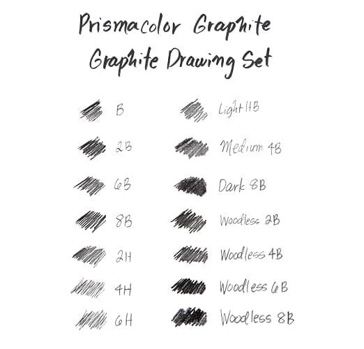 Prismacolor Premier Graphite Drawing Pencils With Erasers & Sharpeners, Adult Coloring, 18-Piece Set thumbnail 5