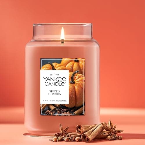 Yankee Candle Spiced Pumpkin, Fall Scented Candle, 22oz Large Jar with up to 150 Hour Burn Time thumbnail 2