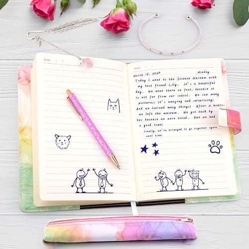 Gifts for Girls 8 9 10 11 12 13 Year Old, Secret Diary for Girls, Birthday Gifts Presents for Girls Age 7-14, Diary with Lock for Girls Teen, Locked Journal Pen Pencil Case Notebook Back to School thumbnail 2