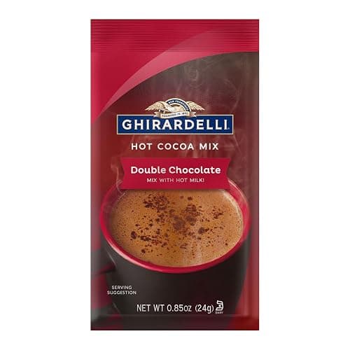 Ghirardelli Double Chocolate Hot Cocoa Mix, 0.85-Ounce Packets (Pack of 10) - Image 1