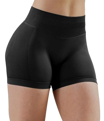 Unthewe Womens Workout Seamless Scrunch Butt Lifting Shorts High Waisted Tummy Control Gym Yoga Shorts thumbnail 2