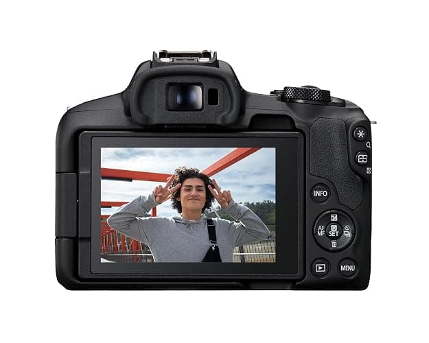 Canon EOS R50 Mirrorless Camera with RF-S18-45mm F4.5-6.3 is STM & RF-S55-210mm F5-7.1 is STM Lenses, 24.2 Megapixel CMOS (APS-C) Sensor, 4K Video, Content Creator Vlogging Camera, RF Mount, Black thumbnail 4
