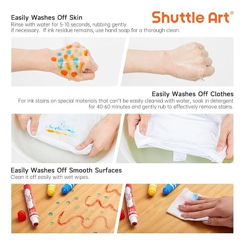 Shuttle Art Dot Markers, 20 Colors Washable Markers for Toddlers,Bingo Daubers Supplies Kids Preschool Children, Non Toxic Water-Based thumbnail 7