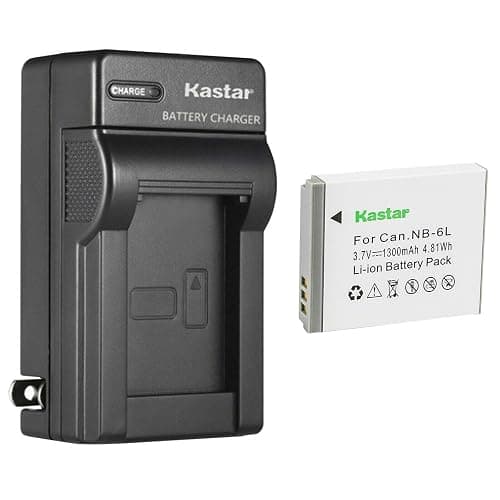 Kastar 1-Pack Battery and AC Wall Charger Replacement for Canon NB-6L, NB-6LH Battery, CB-2LY Charger, Canon IXUS 85 is, IXUS 95 is, IXY Digital 25 is, Digital IXUS 200 is, Digital IXUS 210 Camera - Image 1