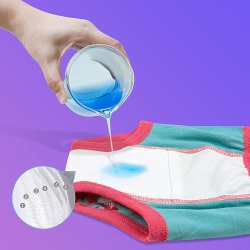 MooMoo Baby 8 Packs Potty Training Pants Cotton Absorbent Training Underwear for Toddler Boy and Girls 2T-9T thumbnail 3