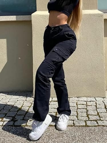 GuYongZ Women's Cargo Jeans Pants thumbnail 2