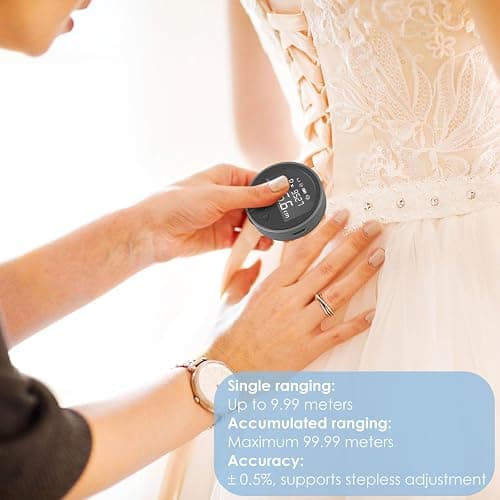 Digital Display Roller Ruler, Long Distance Electronic Rolling Ruler LCD Display, Digital Tape Measure, Semiconductor Microprocessor Electronic Rolling Ruler for Circular Flat Curved Diameter thumbnail 3
