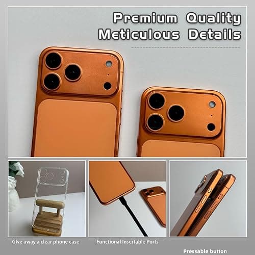 Fake Phone Dummy PropPhone, BlackScreen Decoy PhonePear PhoneNon-Working Phone17Air 17Pro Max, DisplayPhone Look Like Real Phonepro max 17 (17Pro,Cosmic Orange,Black Screen) Prop Mobile Phone thumbnail 3