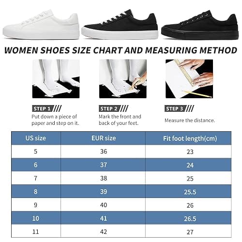 Witwatia White Canvas Sneakers for Women Lace-up Tennis Shoes Non-Slip Cozy Low Top Walking Shoes for Women thumbnail 6