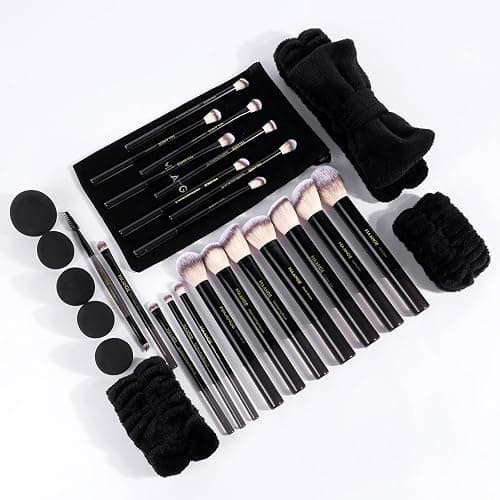 MAANGE Makeup Brushes 30 Pcs Makeup Kit, Multi-functional Makeup Tool Set with 20 Pcs Makeup Brush Foundation Brush Make up Brushes Set with Bag,Black thumbnail 6