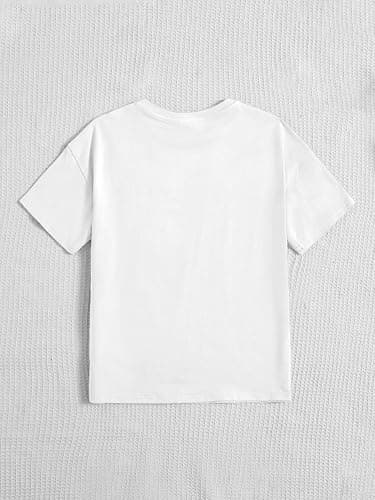 WDIRARA Girl's Car Letter Graphic Print Round Neck Short Sleeve Tee Summer Casual T Shirt thumbnail 2