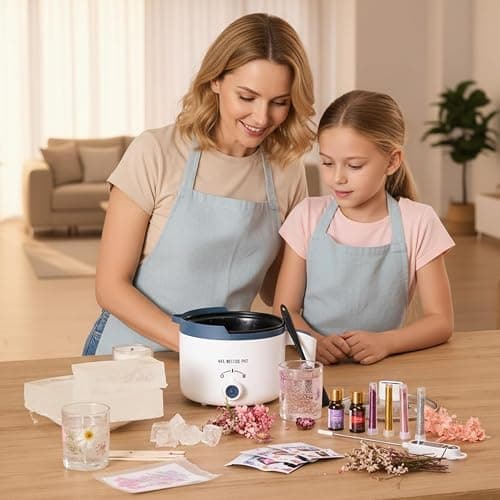 DIY Jelly Wax Candle Making Kit with Jars - Complete Transparent Gel Candle Maker Kit, Ocean Theme Gel Kit & Floral Jelly Wax Set, Includes Dried Flowers, Shells & Essential Oils thumbnail 9