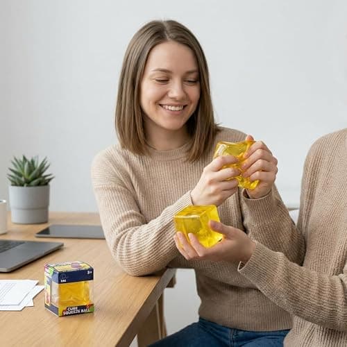 Squishy Stress Cube for Adults,2026 Squishy Slow Rising Fidget Cube Squeeze Sensory for Anxiety Stress Relief High Density Ice Squeeze Ball Cubes (05-Pink) thumbnail 4