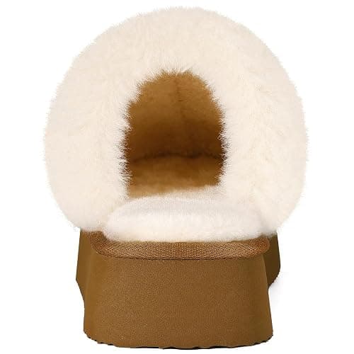 Litfun Women's Fuzzy Memory Foam Slippers Fluffy Winter House Shoes Indoor and Outdoor thumbnail 5