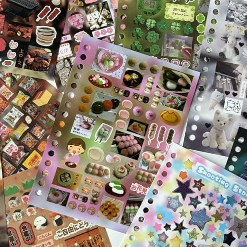 750PCS Japanese Stickers for Journaling Supplies,30 Sheets Vintage Kawaii Desserts Japanese Sticker Book for Scrapbooking,Junk Journal Supplies, DIY Crafts (Landscape) thumbnail 5