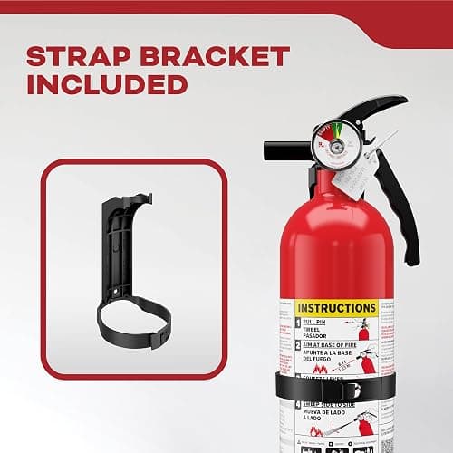 Kidde FA110 Multi Purpose Fire Extinguisher 1A10BC, 1 Pack, red - 1 Pack thumbnail 5