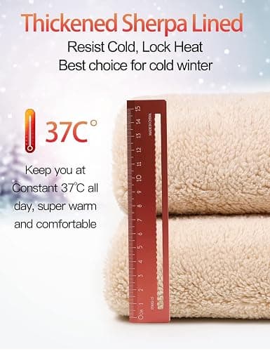 Flygo Men's Fleece Lined Sherpa Sweatpants Winter Warm Pants Jogger Lounge Athletic Pant with Pockets thumbnail 4