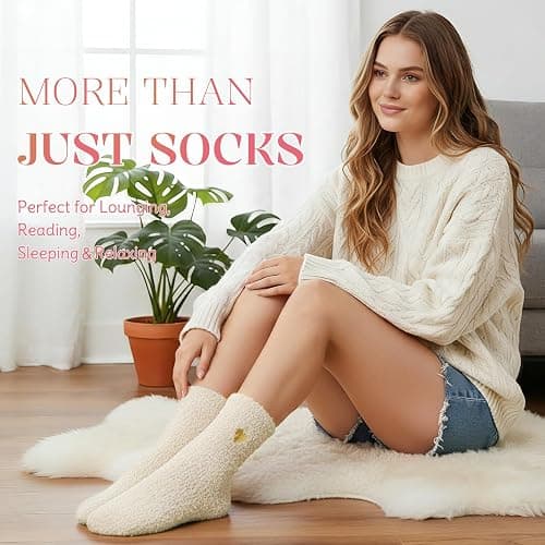 Brikabia Dance Gifts for Dancers, Ultra Soft Fuzzy Dance Socks for Women Dancer Party Favor thumbnail 4