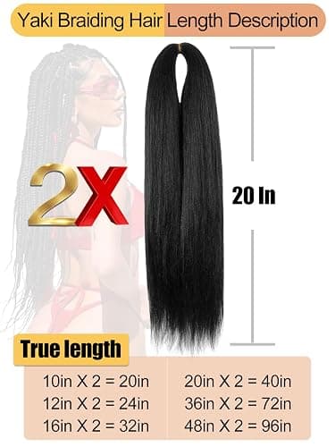 KAVSORAPI Purple Braiding Hair 20 Inch Pre Stretched Hair Long Straight Crochet Braids Yaki Texture Synthetic Fiber 4 Packs (Dark Purple) thumbnail 6