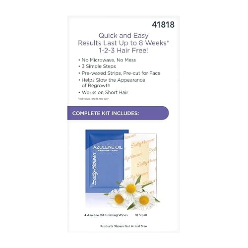 Sally Hansen Wax Kit Wax Strips For Face 18 Count (Pack of 1) thumbnail 3