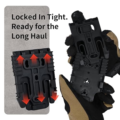 Quick Locking System Kit (QLS Kit), QLS 19 Locking Fork and QLS 22L Receiver Plate for Drop Leg Holster, Duty Belt and Low Ride Universal Belt Loop thumbnail 2