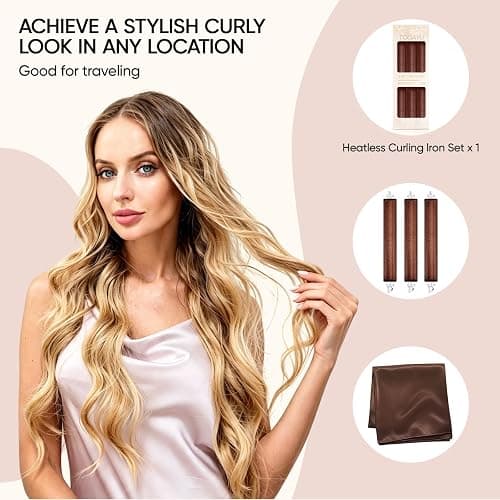 Togayu Heatless Curls Overnight Hair Care Set - Jumbo Velvet Hair Curlers | No Heat Hair Rollers for Women, Comfortable Sleep-In Hair Rollers with Satin Scarf, No Heat Damage Curling Rods for All Hair thumbnail 5