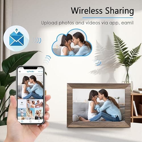 Canupdog 10.1 WiFi Digital Picture Frame, IPS Touch Screen Smart Cloud Digital Photo Frame with 16GB Storage, Wall Mountable, Auto-Rotate, Share Photos From Anywhere Via App, Email thumbnail 3