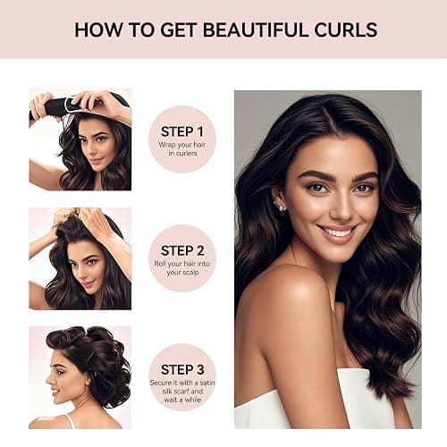 Togayu Heatless Curls, Heatless Curls Overnight Hair Care Set - Jumbo Velvet Hair Curlers to Sleep In, Soft Heatless Curling Rods for All Hair Types thumbnail 3