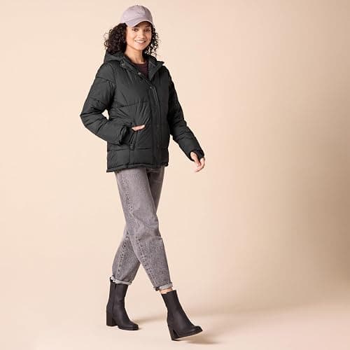 Amazon Essentials Womens Heavyweight Quilted Long-Sleeve Hooded Puffer Coat (Available in Plus Size) thumbnail 5