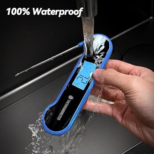 0.5 Sec Instant Read Meat Thermometer Digital with ±0.5℉ Precision, Food Thermometer for Cooking Kitchen Gadgets, Oven Grill Candy BBQ Essentials Accessories, Gifts for Him Dad Men Birthday, Blue thumbnail 6
