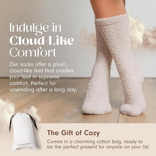Unboxme Gifts Warm & Cozy Ultra-Luxe Cloud Sock for Women & Men - Super Soft Luxurious Fabric Sleep Socks thumbnail 4